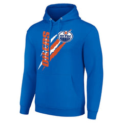 NHL Edmonton Oilers Starter Color Scratch Fleece Pullover Hoodie