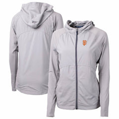 Gray San Francisco Giants Cutter & Buck Women's City Connect Adapt Eco Knit Hybrid Recycled Full-Zip Hoodie