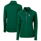 Hunter Green Colorado Rockies Cutter & Buck Women's City Connect Adapt Eco Knit Recycled Half-Zip Pullover Top
