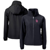 Black San Diego Padres Cutter & Buck Women's City Connect Charter Eco Recycled Full-Zip Jacket