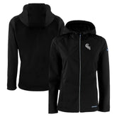Black Chicago White Sox Cutter & Buck Women's City Connect Evoke Eco Softshell Recycled Full-Zip Hoodie Jacket