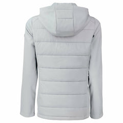 Gray San Diego Padres Cutter & Buck Women's City Connect Evoke Hybrid Eco Softshell Recycled Full-Zip Hoodie Jacket
