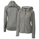Heather Gray San Francisco Giants Cutter & Buck Women's City Connect Mainsail Full-Zip Hooded Jacket