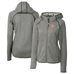 Heather Gray San Francisco Giants Cutter & Buck Women's City Connect Mainsail Full-Zip Hooded Jacket
