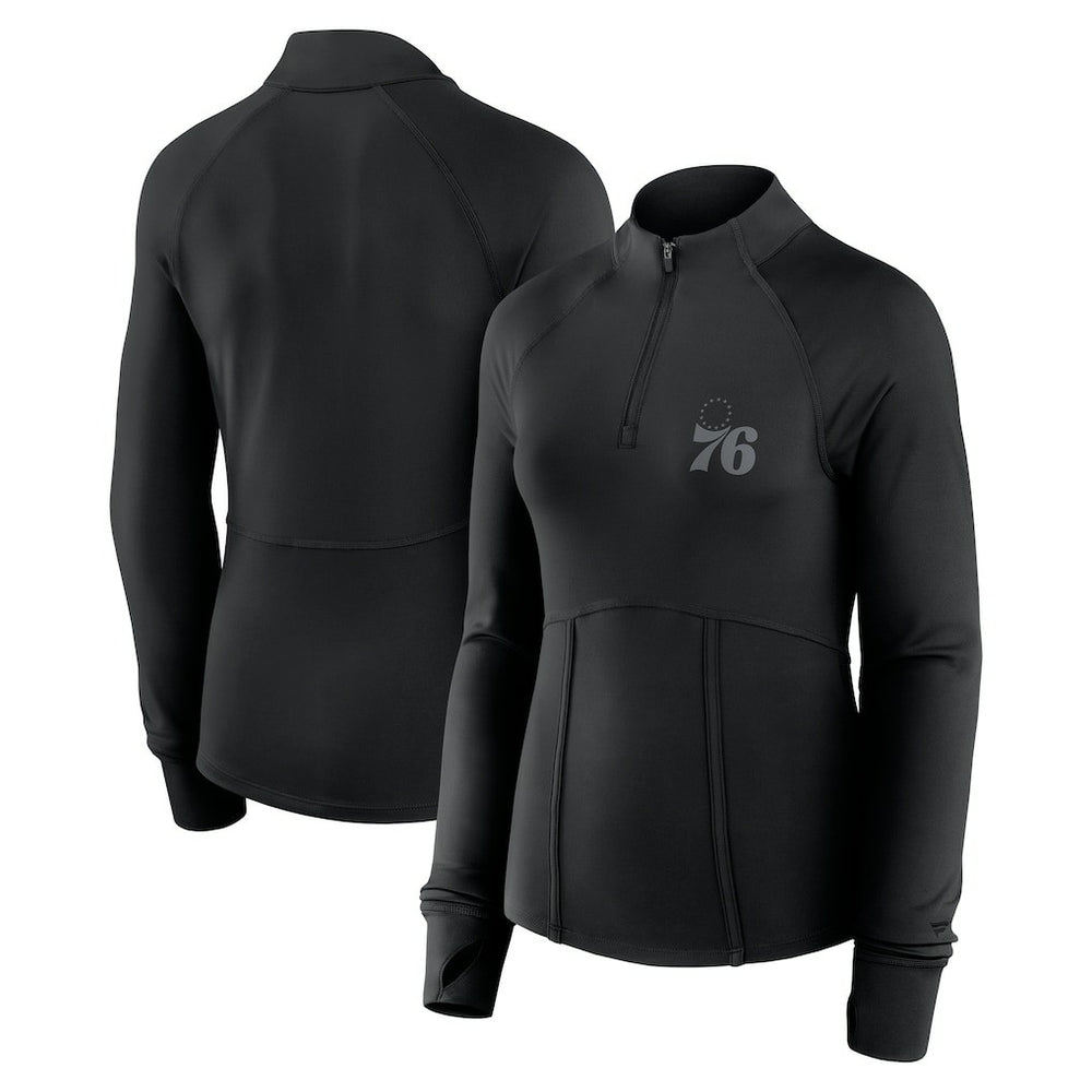 Fanatics Philadelphia 76ers Women's Elements Match Raglan Quarter-Zip Top