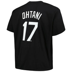 Black Shohei Ohtani Los Angeles Dodgers Profile Big & Tall Name & Number T-Shirt