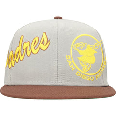 Gray/Brown San Diego Padres Mitchell & Ness Knock Out Panel Snapback Hat