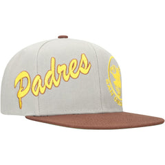 Gray/Brown San Diego Padres Mitchell & Ness Knock Out Panel Snapback Hat