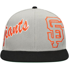 Gray San Francisco Giants Mitchell & Ness Knock Out Panel Snapback Hat