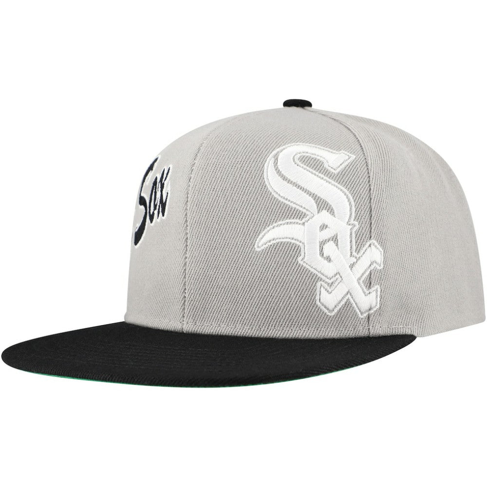 Gray Chicago White Sox Mitchell & Ness Knock Out Panel Snapback Hat