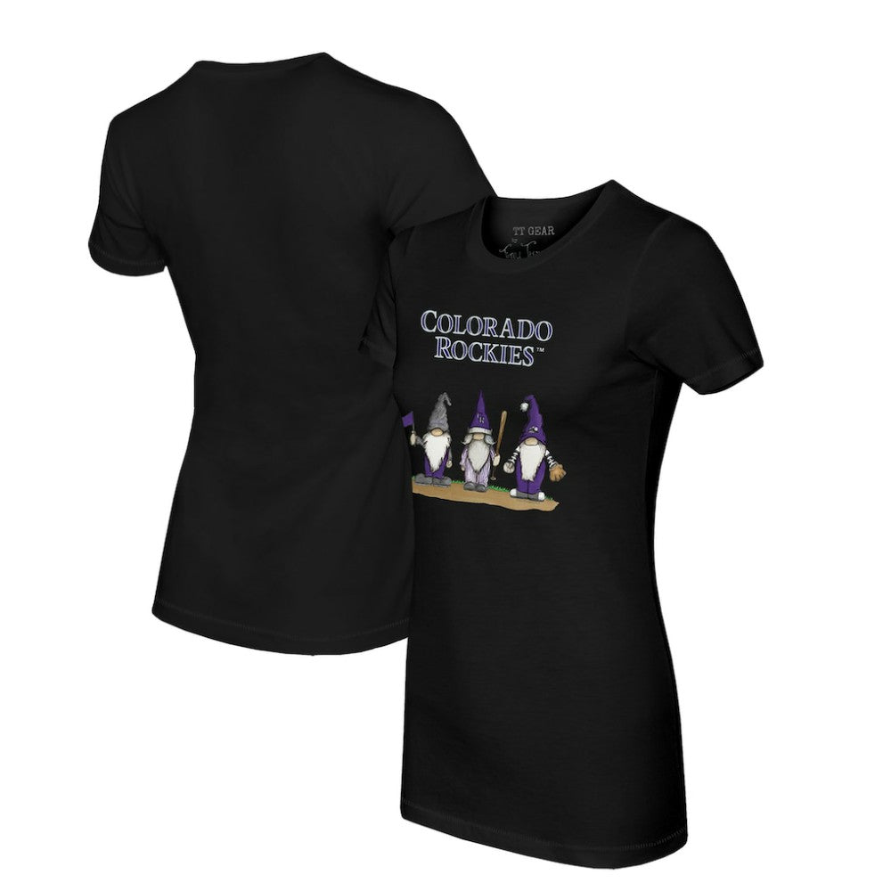 Black Colorado Rockies Tiny Turnip Women's Gnomes T-Shirt