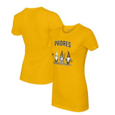 Gold San Diego Padres Tiny Turnip Women's Gnomes T-Shirt