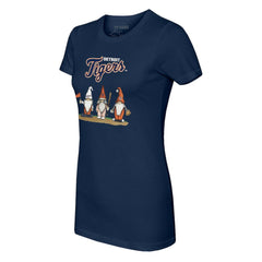 Navy Detroit Tigers Tiny Turnip Women's Gnomes T-Shirt