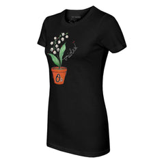 Black Baltimore Orioles Tiny Turnip Women's Lilies & Ladybugs T-Shirt