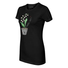 Black Chicago White Sox Tiny Turnip Women's Lilies & Ladybugs T-Shirt