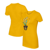Gold San Diego Padres Tiny Turnip Women's Lilies & Ladybugs T-Shirt
