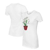 White Los Angeles Angels Tiny Turnip Women's Lilies & Ladybugs T-Shirt