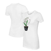 White Colorado Rockies Tiny Turnip Women's Lilies & Ladybugs T-Shirt