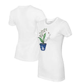 White Los Angeles Dodgers Tiny Turnip Women's Lilies & Ladybugs T-Shirt