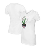 White Washington Nationals Tiny Turnip Women's Lilies & Ladybugs T-Shirt