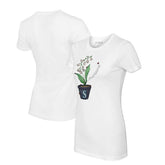 White Seattle Mariners Tiny Turnip Women's Lilies & Ladybugs T-Shirt