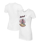 White Detroit Tigers Tiny Turnip Women's Mermaid T-Shirt