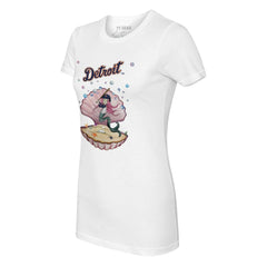 White Detroit Tigers Tiny Turnip Women's Mermaid T-Shirt