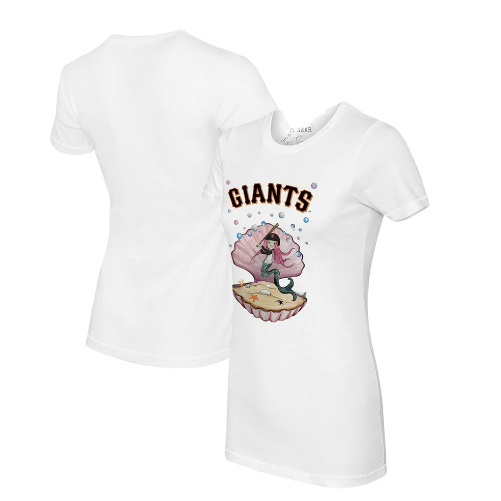 White San Francisco Giants Tiny Turnip Women's Mermaid T-Shirt