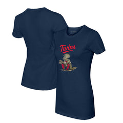 Navy Minnesota Twins Tiny Turnip Women's Triceratops T-Shirt