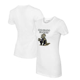 White Colorado Rockies Tiny Turnip Women's Triceratops T-Shirt