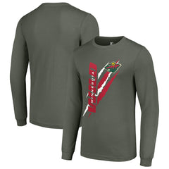 NHL Minnesota Wild Starter Color Scratch Long-Sleeve T-Shirt