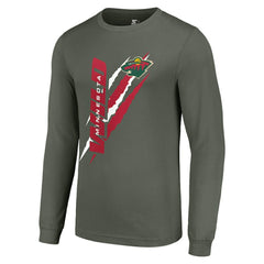 NHL Minnesota Wild Starter Color Scratch Long-Sleeve T-Shirt