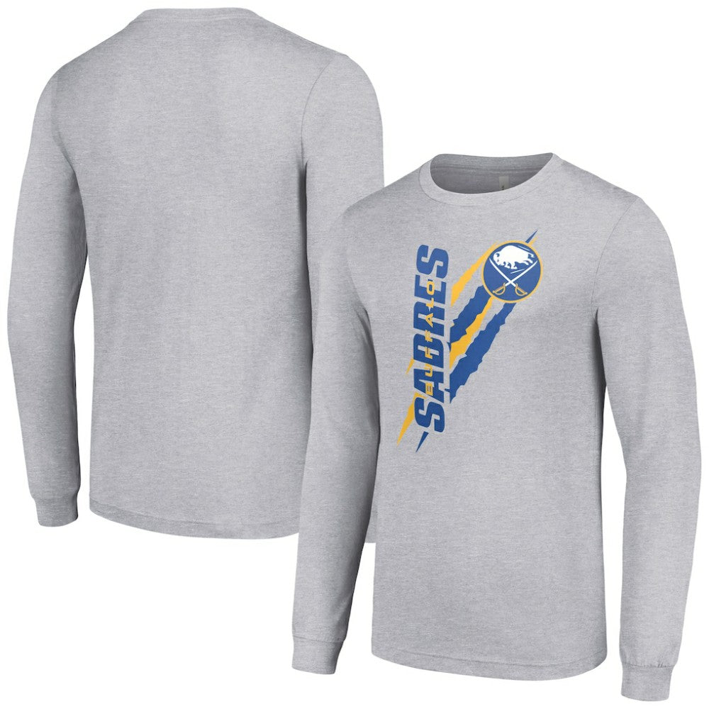 NHL Buffalo Sabres Starter Color Scratch Long-Sleeve T-Shirt