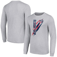 NHL Columbus Blue Jackets Starter Color Scratch Long-Sleeve T-Shirt