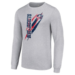 NHL Columbus Blue Jackets Starter Color Scratch Long-Sleeve T-Shirt