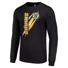 NHL Boston Bruins Starter Color Scratch Long-Sleeve T-Shirt