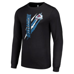 NHL Colorado Avalanche Starter Color Scratch Long-Sleeve T-Shirt
