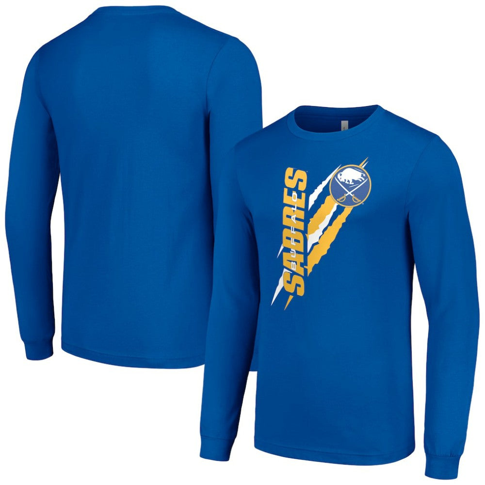 NHL Buffalo Sabres Starter Color Scratch Long-Sleeve T-Shirt