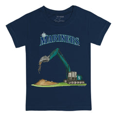 Navy Seattle Mariners Tiny Turnip Youth Excavator T-Shirt