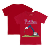 Red Philadelphia Phillies Tiny Turnip Youth Excavator T-Shirt
