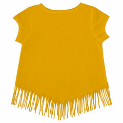 Gold San Diego Padres Tiny Turnip Girls Youth Gnomes Fringe T-Shirt