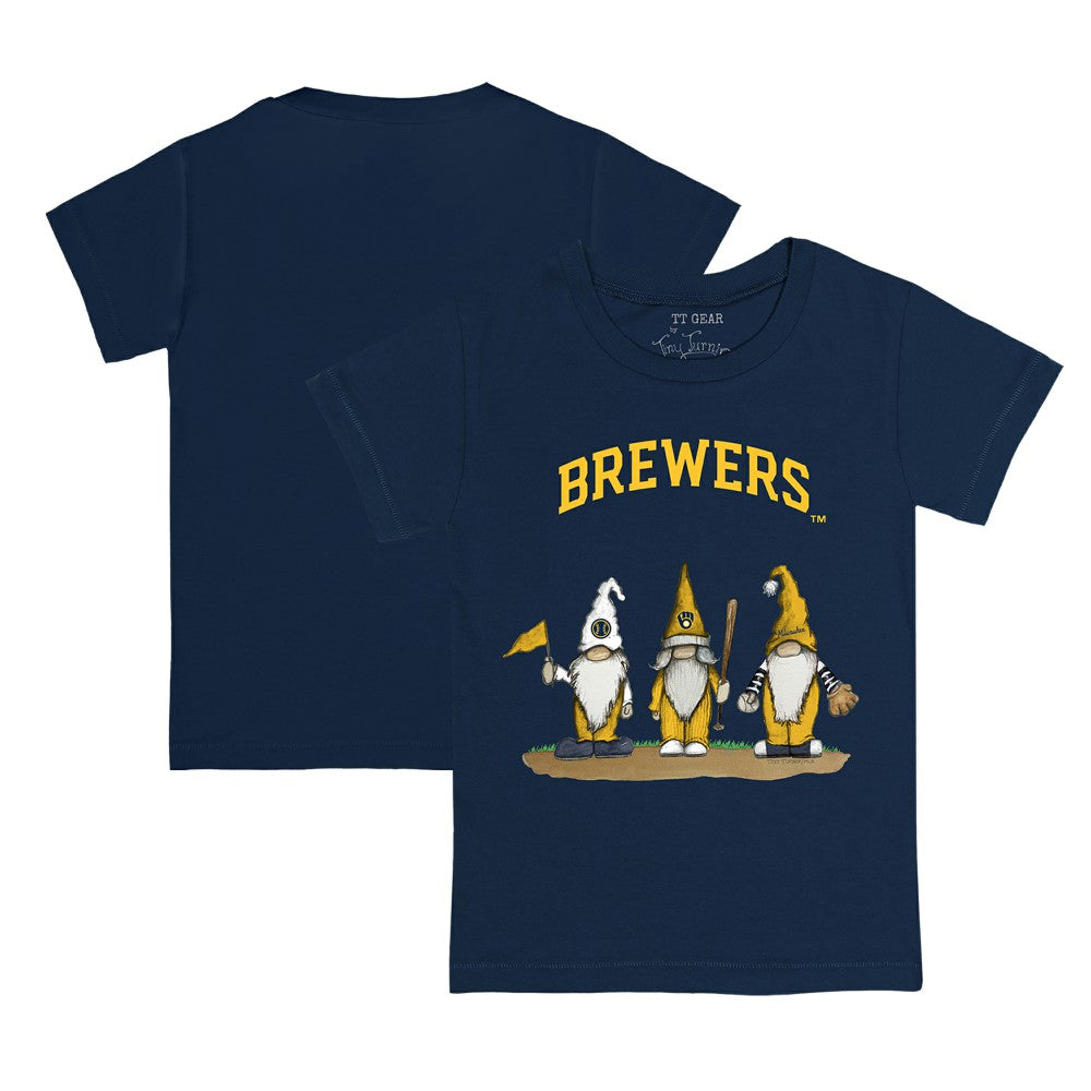 Navy Milwaukee Brewers Tiny Turnip Youth Gnomes T-Shirt