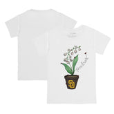 White San Diego Padres Tiny Turnip Youth Lilies & Ladybugs T-Shirt