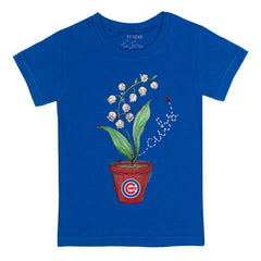Royal Chicago Cubs Tiny Turnip Youth Lilies & Ladybugs T-Shirt