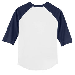 White/Navy Seattle Mariners Tiny Turnip Youth Mermaid 3/4-Sleeve Raglan T-Shirt