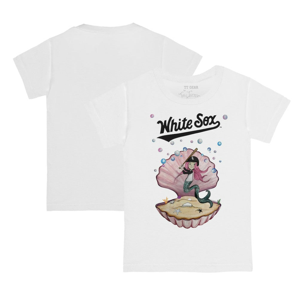 White Chicago White Sox Tiny Turnip Youth Mermaid T-Shirt