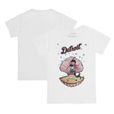 White Detroit Tigers Tiny Turnip Youth Mermaid T-Shirt