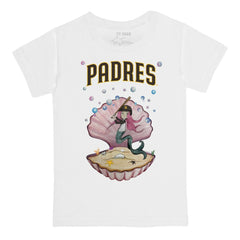 White San Diego Padres Tiny Turnip Youth Mermaid T-Shirt