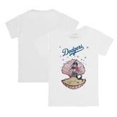 White Los Angeles Dodgers Tiny Turnip Youth Mermaid T-Shirt