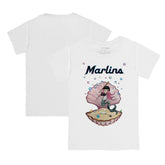 White Miami Marlins Tiny Turnip Youth Mermaid T-Shirt